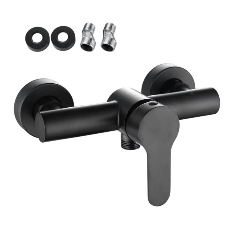Wall Mounted Bath Mixer Tap Bathroom Bath Shower Single Lever Mixer Tap Single Handle Faucet for Cold and Hot Water