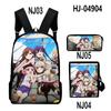 Classic Novelty School-Live 3D Print 3pcs/Set Pupil School Bags Laptop Daypack Backpack Inclined Shoulder Bag Pencil Case