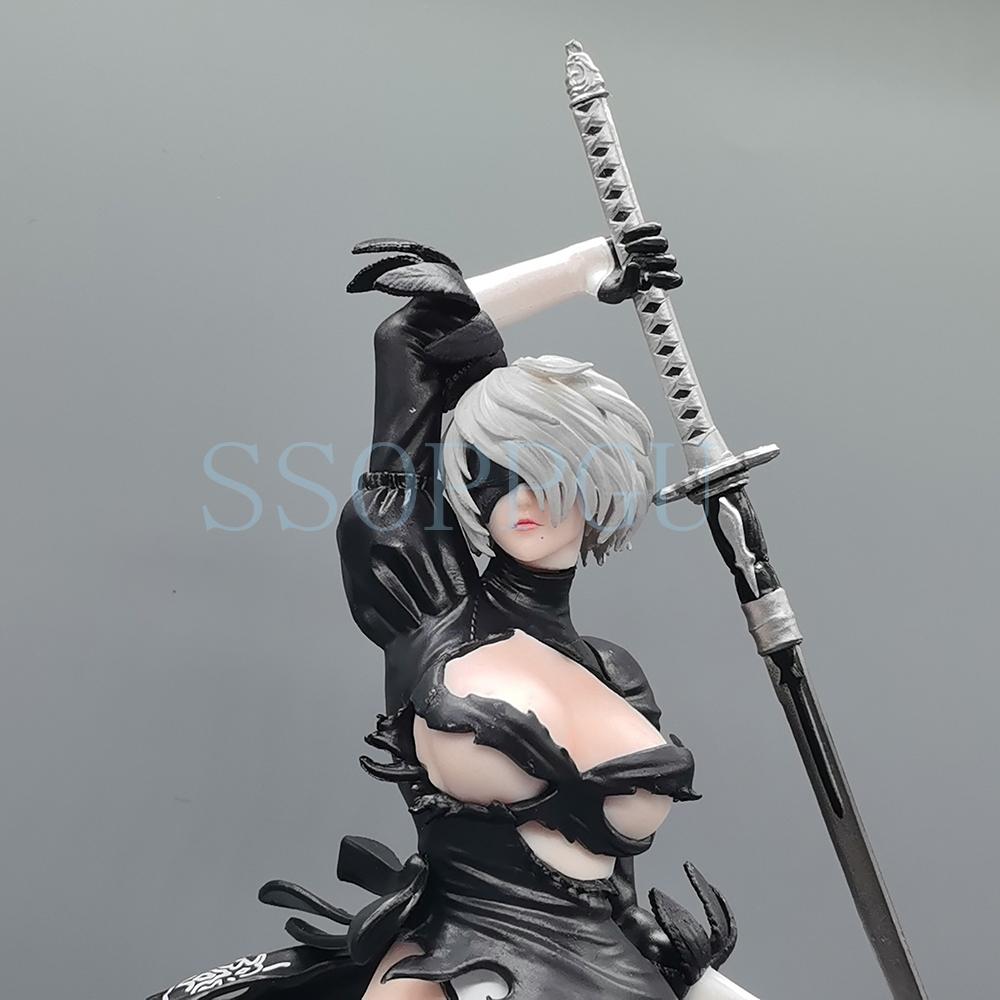 Heißes NieR: Automatenfigur Yorha No. 2 Typ B 2B 33cm Anime-Mädchen PVC Action-Modell Spielzeug GK Spiel Statue Sammlermodell für Erwachsene Puppe