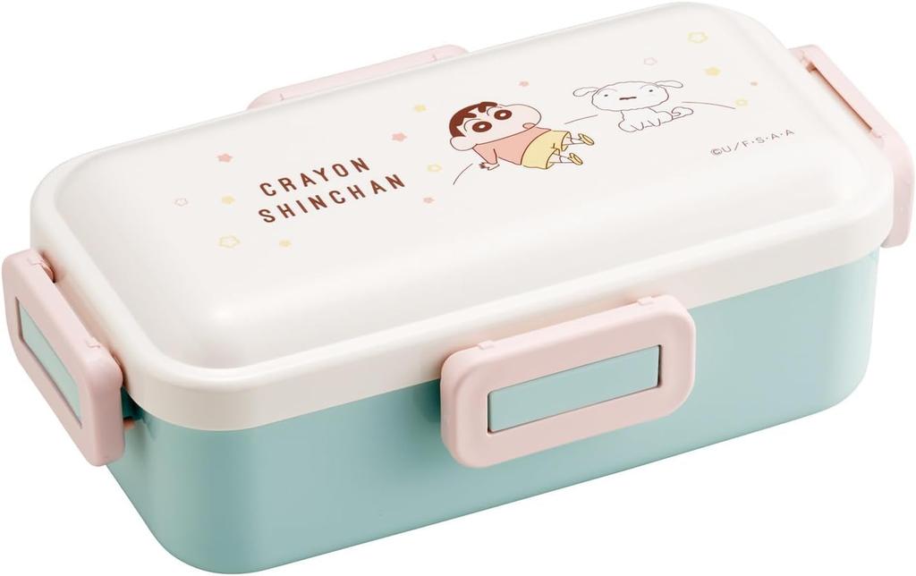 Crayon Lunch Single Dishwasher Microwave Made in Pastel Star Set Shin-chan Box, Layer, Safe, Safe, 4-Point Lock, Japan, 530ml, (Lunch Box, Divider)