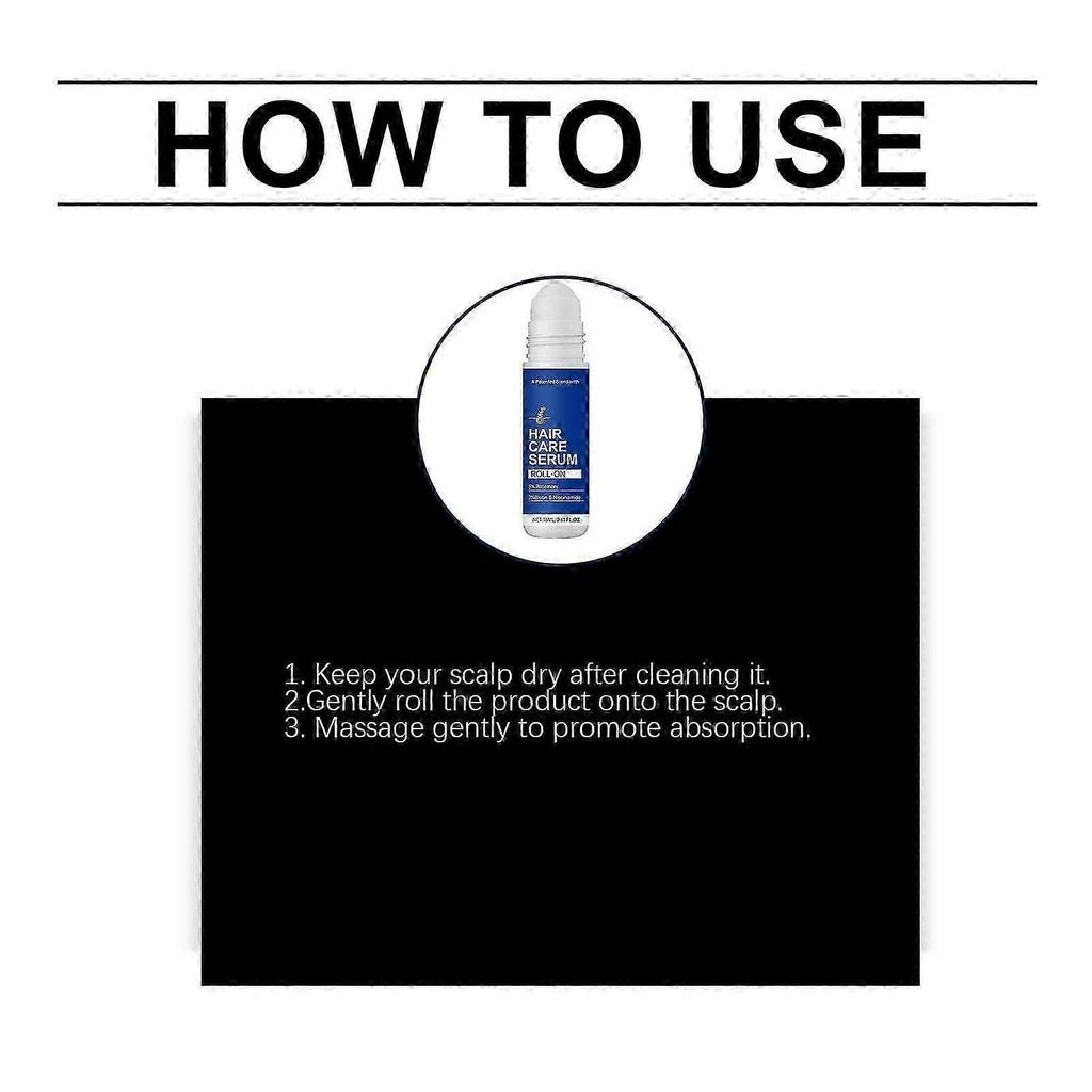 Rosemary Hair Growth Serum Roll-On, Scalp Nourishing Treatment for Thicker & Fuller Hair 