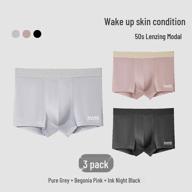 

Mark Fairwhale Men s Modal Seamless Breathable Boxer Briefs 3-Pack 3XL