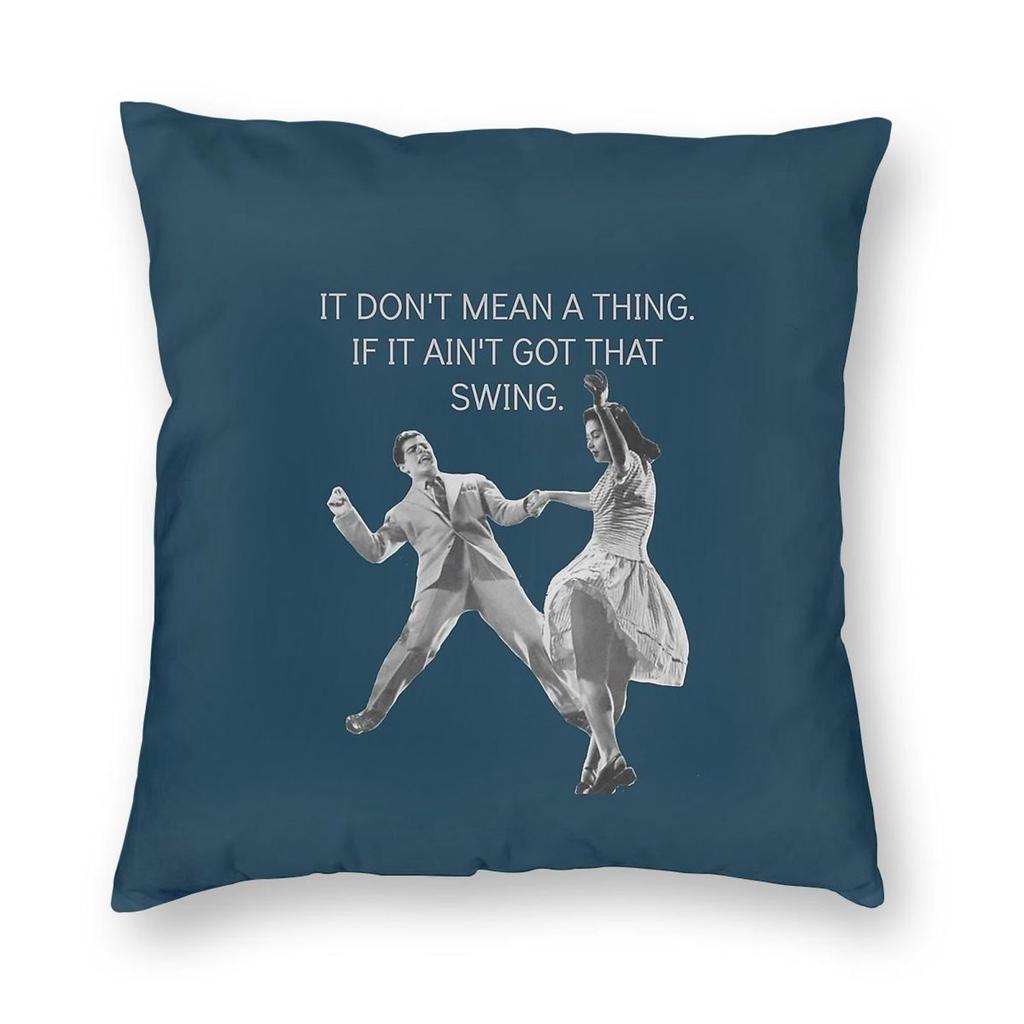Swing Dancer Square Pillowcase Polyester Linen Velvet Creative Zip Decor Throw Pillow Case Car Cushion Cover 45X45