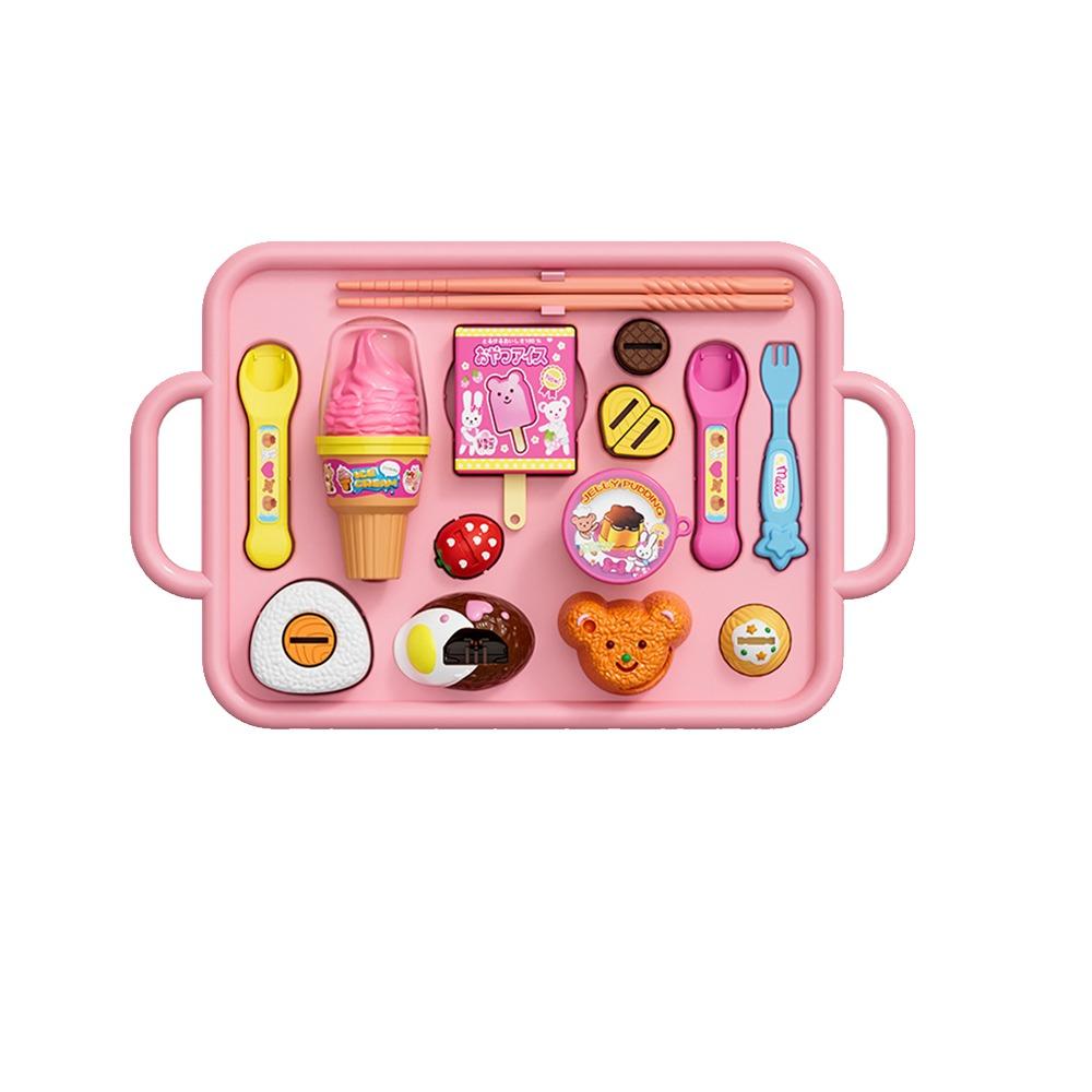 Kawaii Simulation Food Pudding Feeding Set Role Play Feature Creative Decompression Early Education Lunch Box Style Play House