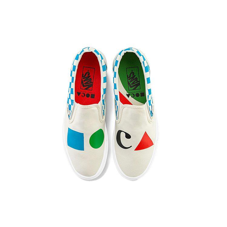 Slip-On Moca X Slip-On Classic Vans 'Checkerboard - Cyan' VN000XG88MY