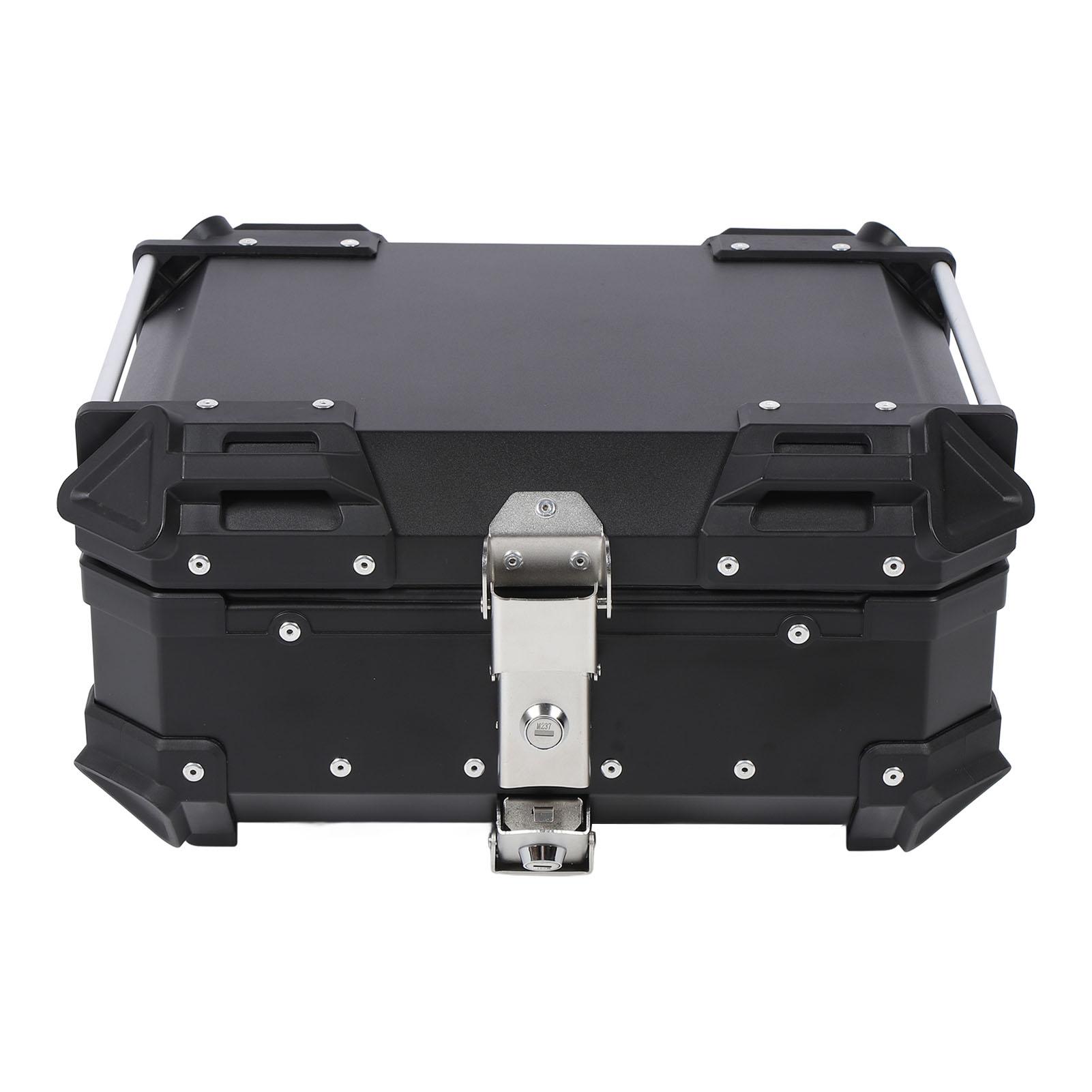 

25L Motorcycle Top Box Aluminum Alloy Quick Release Water Resistant with Lock Rear Top Case for Helmet Luggage