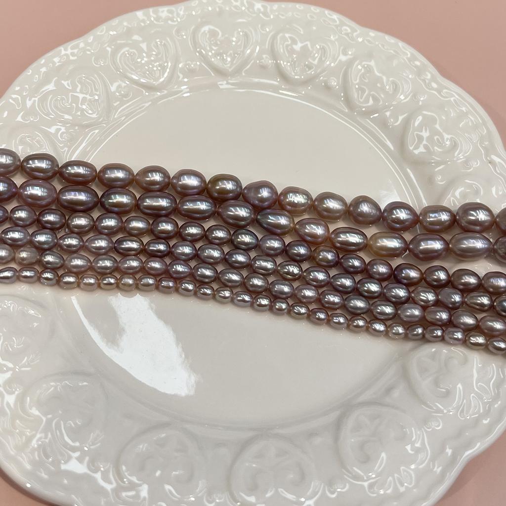1 String AAA Natural Purple Freshwater Rice Pearls Multi Sizes, 36cm Strand, High Quality Craft Beads for Custom Handmade Jewellery Making