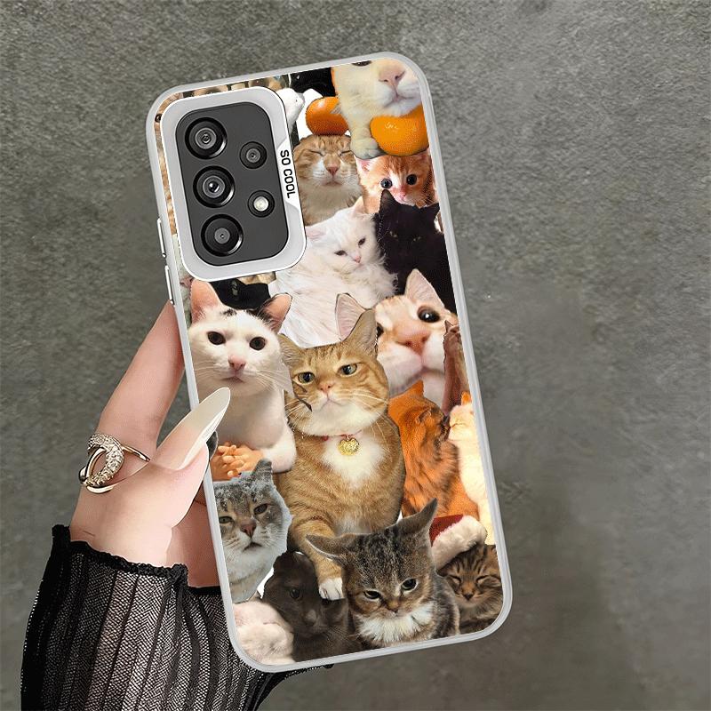 Crying Cats Combine Memes Shockproof Phone Case for Samsung A17 A16 A15 A14 A37 A57 A36 A56 A26 A35 A55 A25 A34 A54 A24 A13 A23