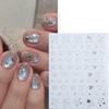 1 Sheet 3D Gold/ Silver Star Bronzing Nail Art Sticker Laser Star Styles Nail Decal Gold Silver Self-Adhesive Slider