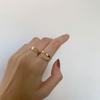 Korean-Style Retro 3D Adjustable Ring for Women - Trendy Irregular Design, Internet Celebrity Favorite