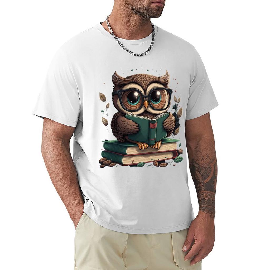 Owlways Reading Spread The Love Of Learning Tshirt Large Size Loose Casual Tee