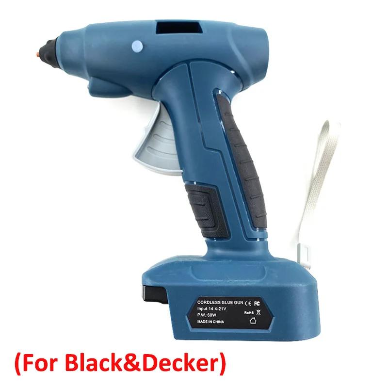 

60W Cordless Hot Melt Lithium Battery Glue Gun For Dewalt For Makita/Bosch/Milwaukee 18V 20V Li-ion Battery Heating Quickly