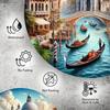 Metal Wall Art Gothic Venice Landscape Round Sign Water Reflection