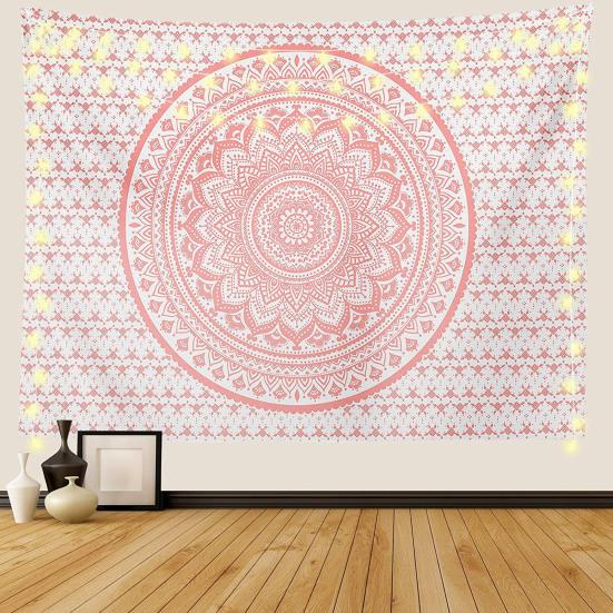 Böhmische Wandteppich, Wandbehang Teppich, Indischer Kreis Muster Teppich für Studentenwohnheim Schlafzimmer Wohnzimmer Wandkunst Fotografie Hintergrund