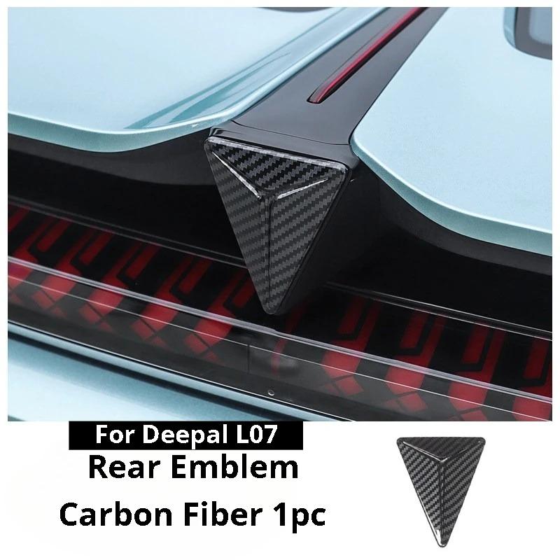 For Deepal L07 S07 Car Badge Stickers Front Rear Steering Wheel Emblem Decal Carbon Fiber Exterior Modification