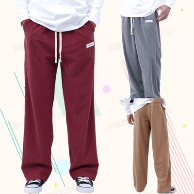 Casual Pants Men Sports Trousers Youth Street Dance Wide Legs Corduroy Sweatpant Loose Hip Pop  Baggy Track Bottoms Yasheng