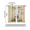 2 pcs   filtering curtains (excluding rods   non-movable   without batteries) A picture of a rabbitbackgroundsuitable for use in