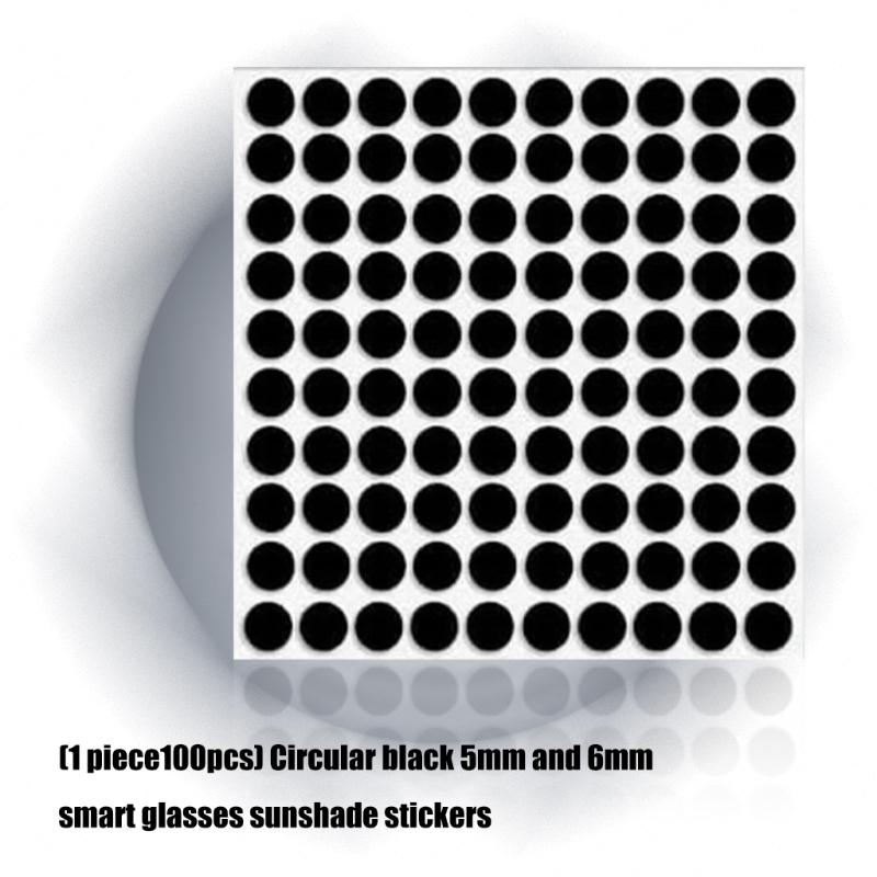 Ochelari Negri din Plastic cu Acoperire Anti-Orbire Inteligentă Pentru Accesorii Ochelari de 5mm și 6mm Autocolant Blocare Lumină