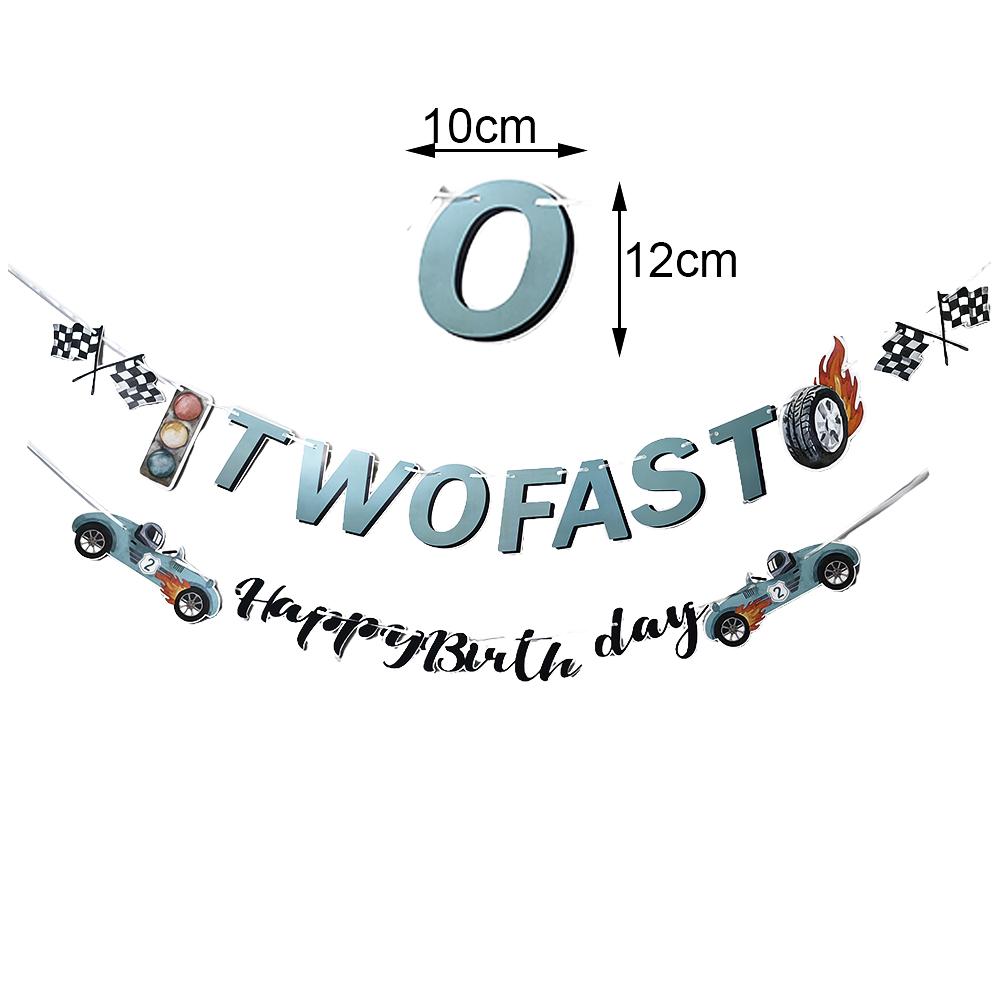 Two Fast Theme Disposable Tablecloth Racing Car Birthday Party Supplies Kids 2nd Birthday Party Decorations