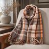Women's Thick Plaid Scarf and Shawl Wrap for Winter Warmth