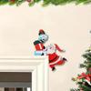 Christmas Decoration Cartoon 3D Santa Claus Wooden Ornament Corner Door Frame Decor