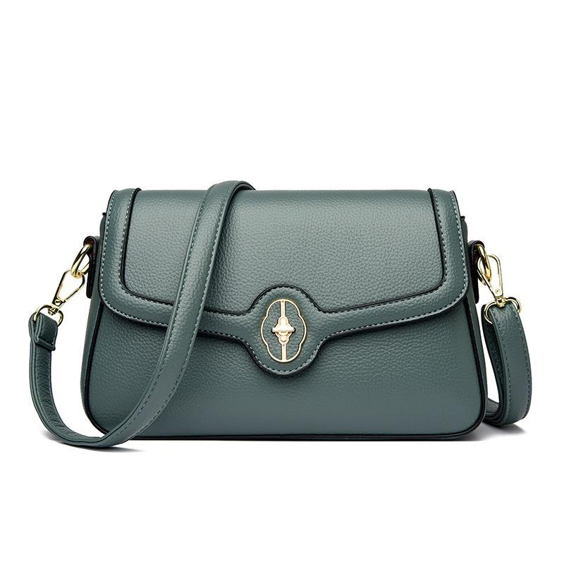 Women's bag, high-end clamshell messenger bag, light luxury temperament, single shoulder women's backpack, fashionable and simple small square bag.
