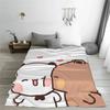 Coperta Super Morbida Bubu Dudu Orsetto Kawaii Coperta da Viaggio Invernale Stampata Copriletto Personalizzato in Flanella Copri Divano Letto