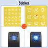 Marine Boat Switch Panel Waterproof 8 Gang 12V Rocker Switch Panel 12 Volt Toggle Switch Panel Blue LED Lighted for Automotive Car Truck