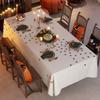 Halloween Tablecloth Decorative Cover Party Table Setting Pumpkin Spider Theme Festive Background