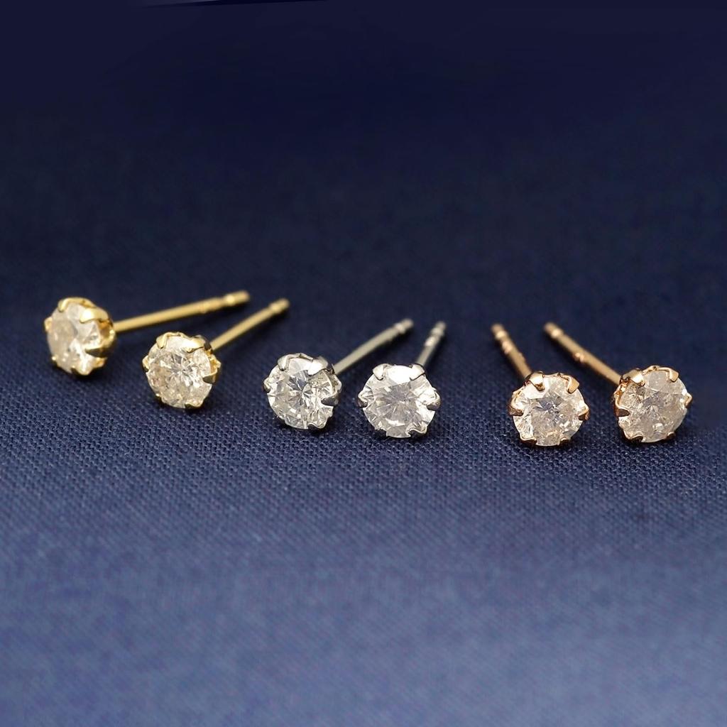 [Sears] Sears Earrings for Women, Diamonds Total 0.3ct, K18PG Pink Gold, Pair, p7844a-whpt-pg