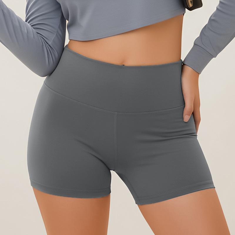 High Waist Butt-Lifting Yoga Shorts - Quick Dry, Slim Fit, Three-Quarter Length for Women Extra Large серый