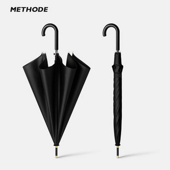 

Большой однотонный зонт для гольфа: Длинная ручка, восемь спиц, настраиваемый логотип, для дождя или солнца.