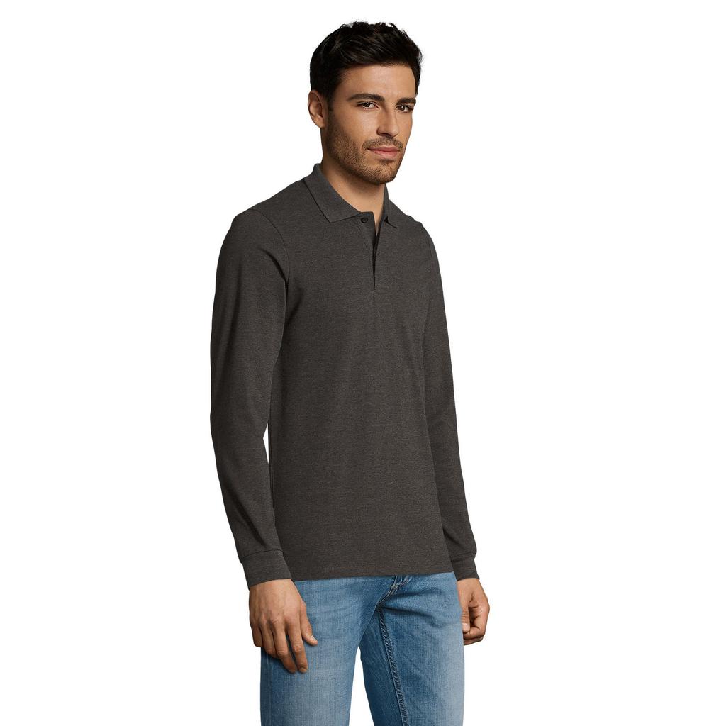 Mens Perfect Pique Long-Sleeved Polo Shirt