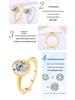 S925 Sterling Silver Moissanite Ring for Women, Irregular Egg Shape, High-End Design
