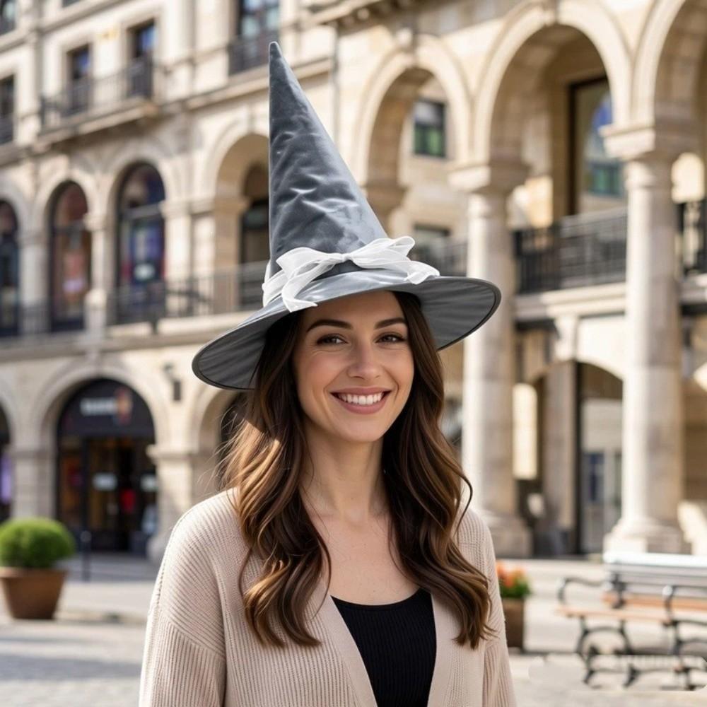 Mit Spitze Halloween Hexenhut Breiter Rand Vintage Cosplay Kappe Karneval Festival