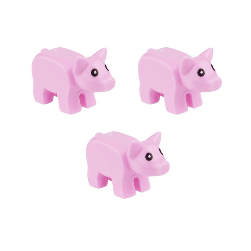 Нетоксичные Милые Животные Строительные Блоки Игрушки Moc Детские Свинья Курица Игрушки