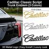 13,8x3,8cm Classic Script Kofferraumemblem 3D Metallplakette für CT4 CT5 XT4 XT5 XT6 ATS CTS XTS Auto Seiten Dekoration Aufkleber