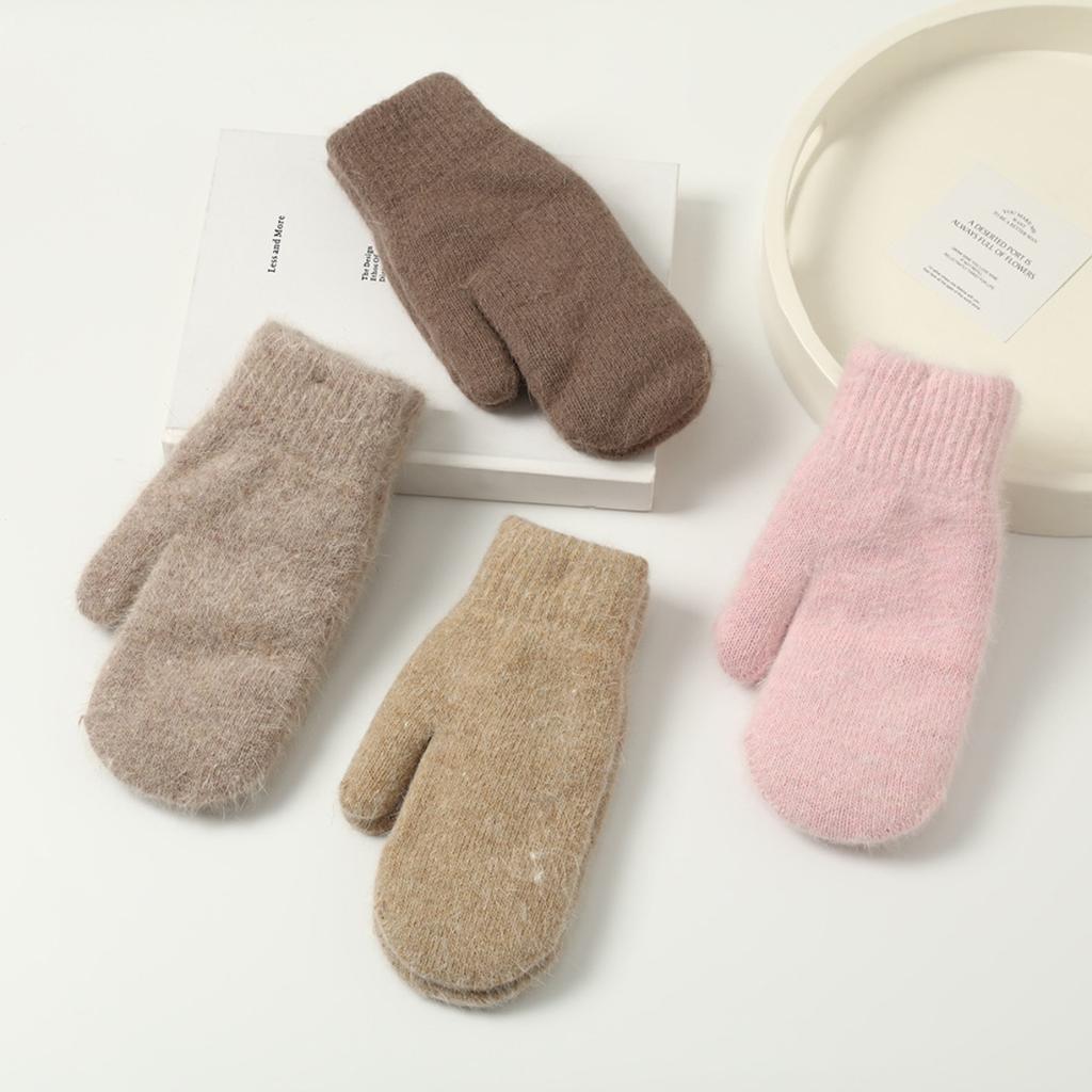 Women's, Full Finger Gloves, Velvet Gloves, Thick Gloves, Couple Gloves, Knitted Gloves, Warm Gloves, Soft, Breathable Gloves