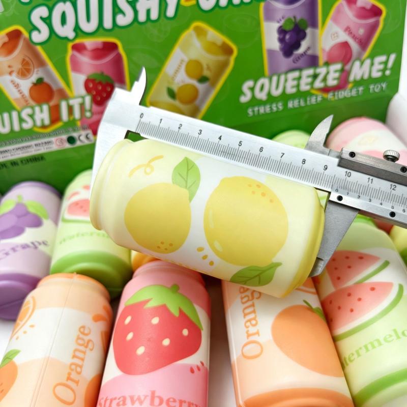 Soda Can Squeezable Toy Slow Rising Soft Realistic Fruit Toy Calming Toy for Special Needs Kids