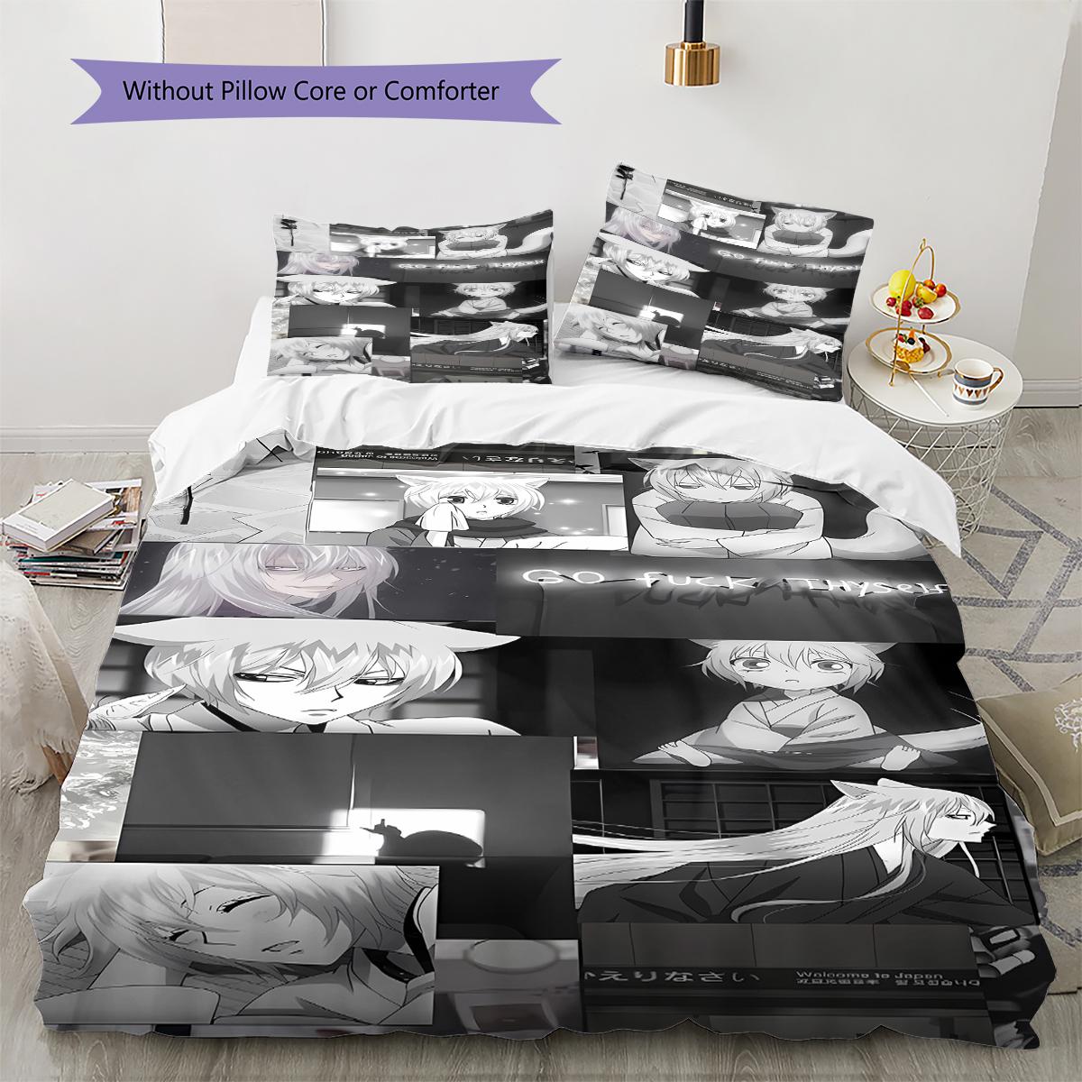 

Постельное белье с узором Kamisama Kiss, Комплект с одеялом, Пододеяльник, Наволочка, Домашний подарок на день рождения (1 пододеяльник + 2 наволочки, без наполнителя) 135x200cm