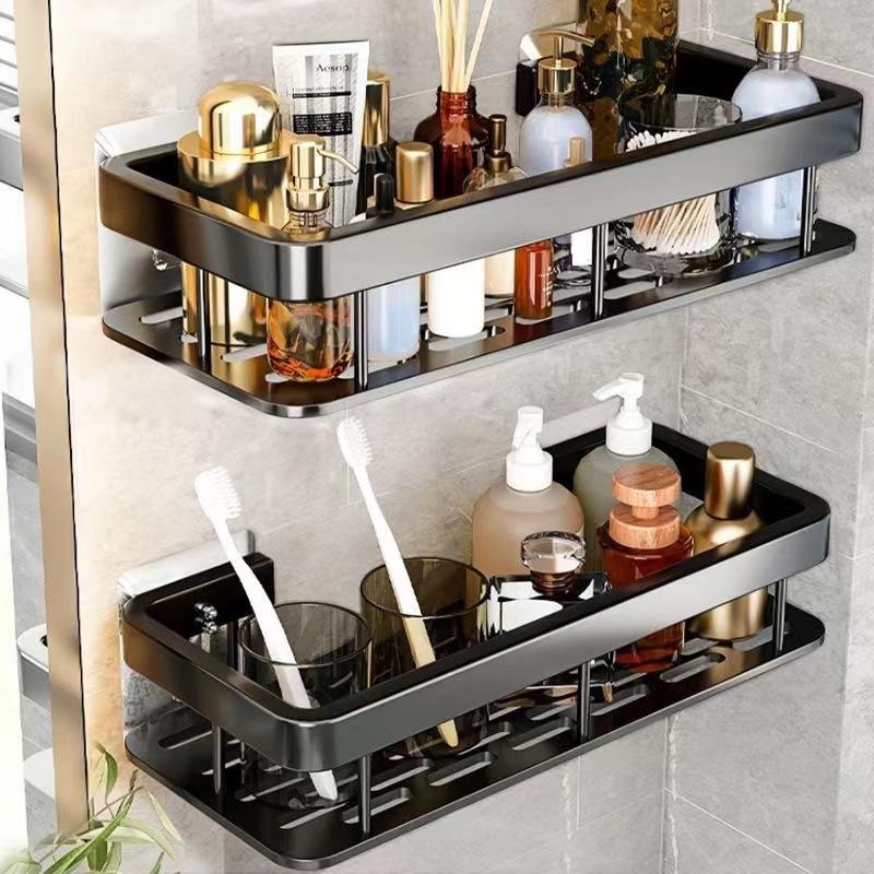 No Punching, Simple Kitchen, Bathroom, Bathroom, Extended Storage Rack, Shelf, Wall-mounted Washstand, for Sorting and Storage
