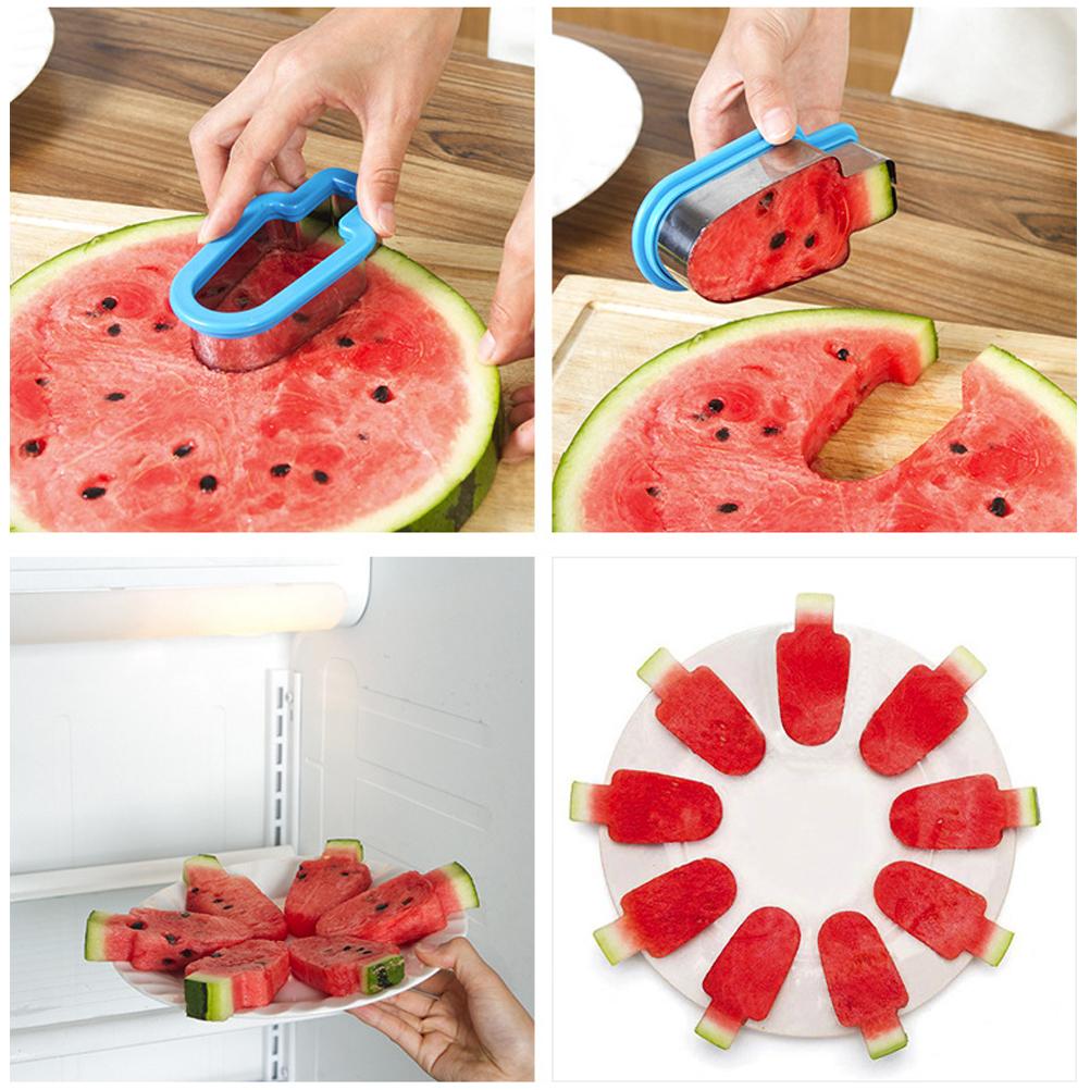 Popsicle Shaped Watermelon Slicing Tool Mold Stainless Steel Watermelon Cutter Fruit Slicing Tool