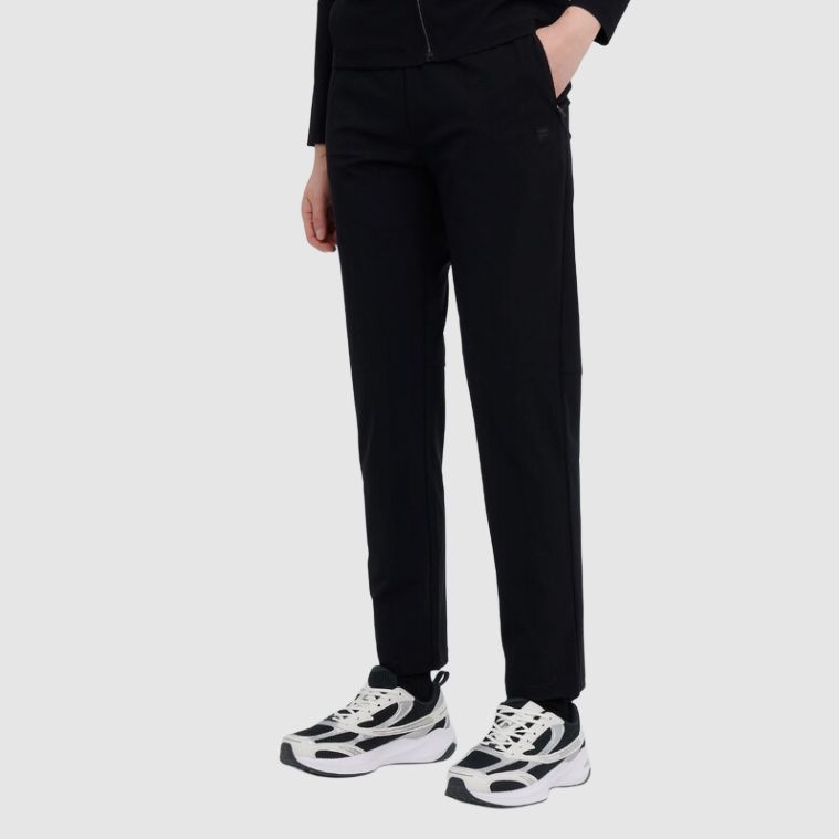 FILA Casual Pants Unisex Black Moderate Straight Fit Pants FS2FPH2201UBLK