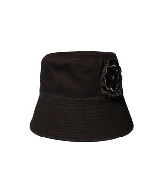 Elkebeullum Flower Patch Cotton Black Bucket Hat