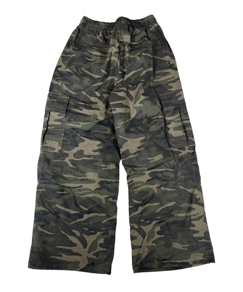 SK8ER ROCK Camouflage Baumwolle Cargo Weite Hosen ((khaki))