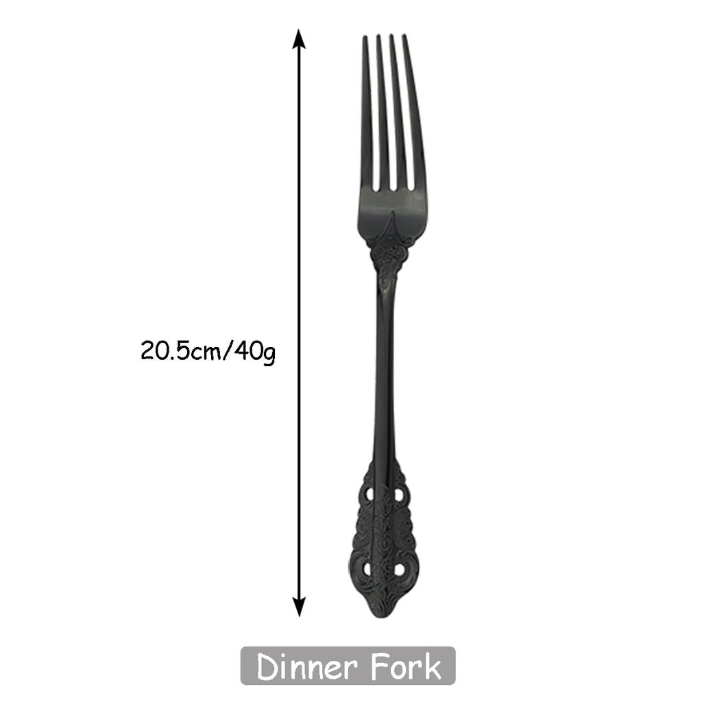 Western Mirror Dinner Fork Stainless Steel Dinnerware Cake Fork Cutlery Fruit Salad Fork Dessert Fork Set Flatware