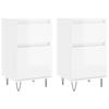VidaXL Buffets 2 pcs blanc brillant 40x35x70 cm bois d'ingénierie 831153