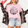 T-shirt da Donna Foresta Montagna Sole Cotone Manica Corta Top Casual Moda Top Estivo Outdoor T-shirt con Fantasia Classica
