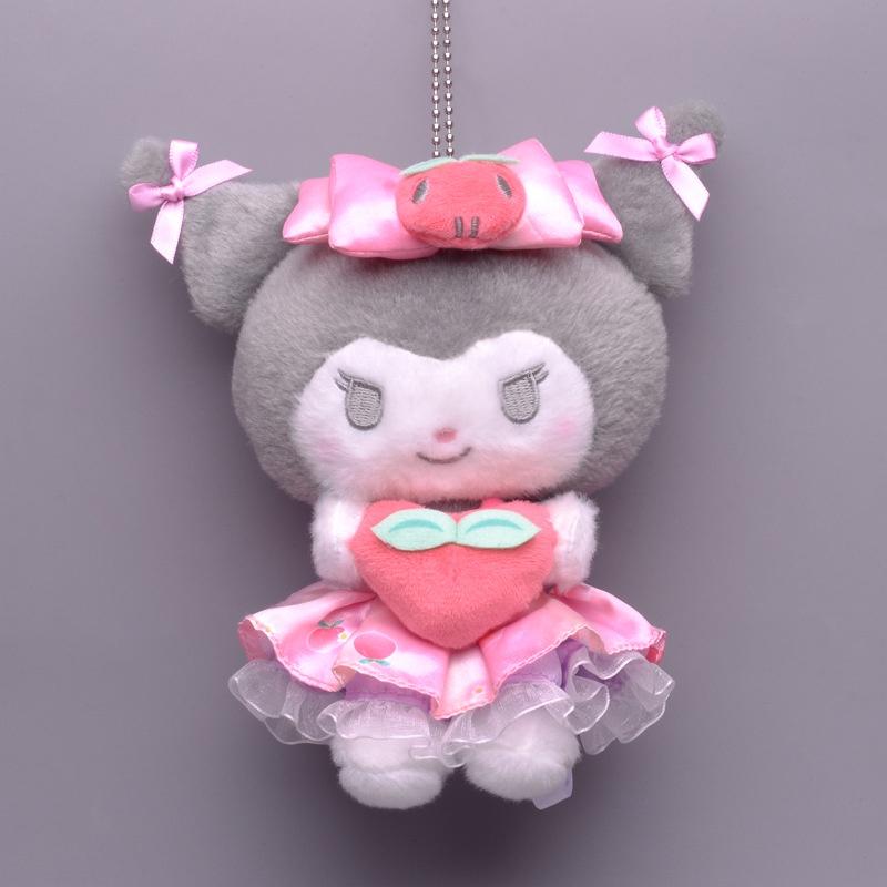 Милый и очаровательный 15-сантиметровый плюшевый брелок Куроми из Персикового сада Sanrio