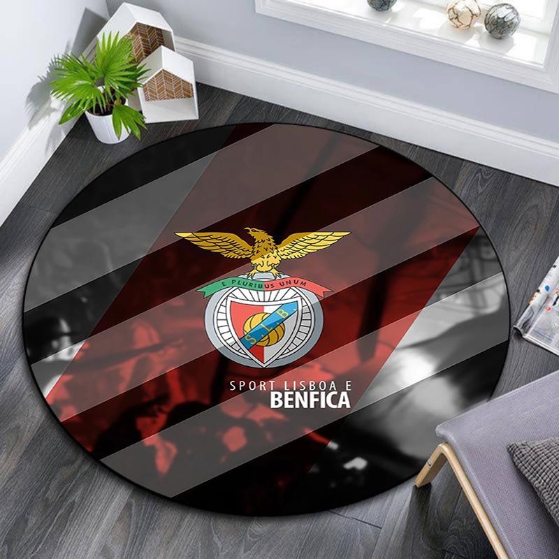 Sport Lisboa E Benfica2 Round Area Rug,Carpet Rug for Living Room Bedroom Sofa Playroom Decor,Non-slip Floor Mat